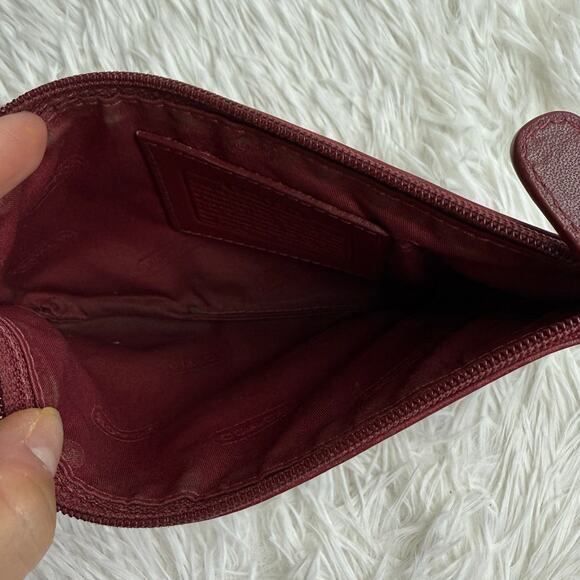 Vintage COACH y2k Red Slim Money Make up Cosmetic Case - Picture 9 of 14